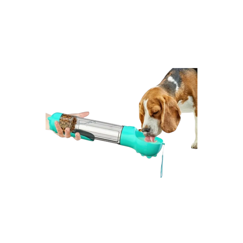 Borraccia 3 in 1 per Cani e Gatti – Acqua, Cibo e Sacchetti