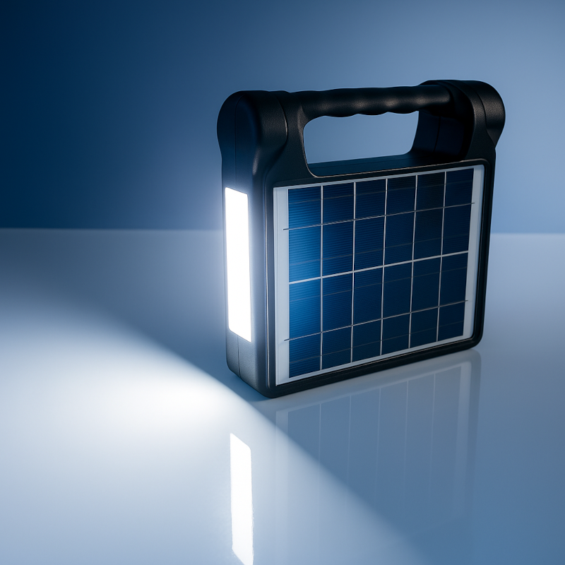Stazione di Ricarica Solare Portatile + 3 Lampadine