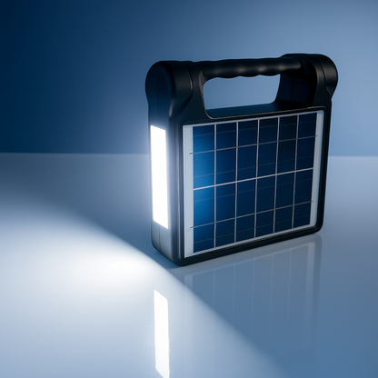 Stazione di Ricarica Solare Portatile + 3 Lampadine