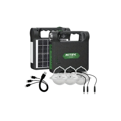 Stazione di Ricarica Solare Portatile + 3 Lampadine